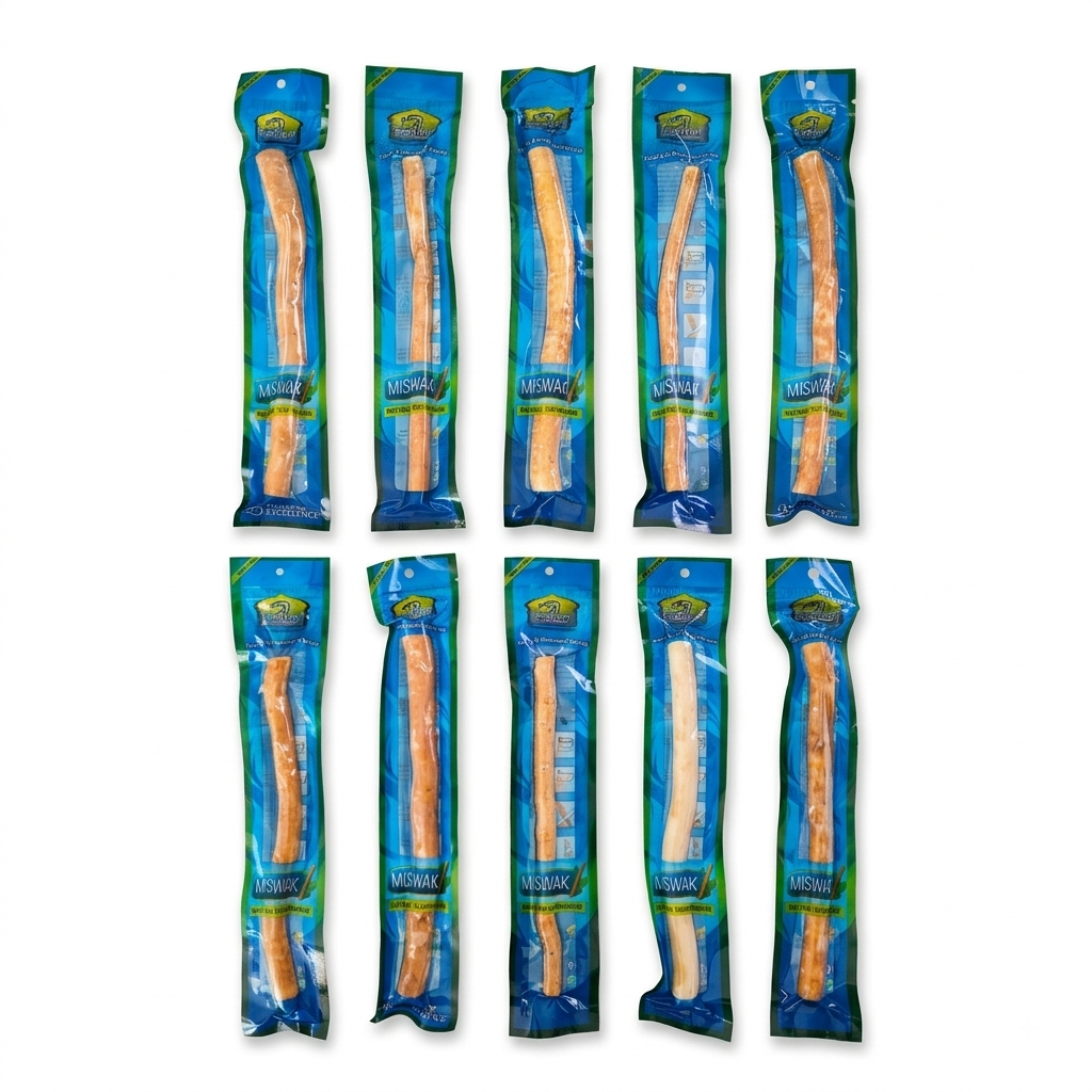 Natural Miswak Toothbrush Stick - Organic Peelu Siwak - 8"