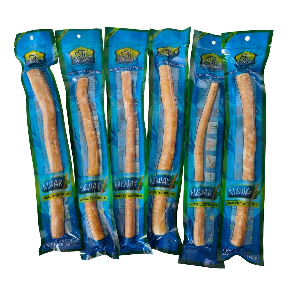 Natural Miswak Toothbrush Stick - Organic Peelu Siwak - 8"