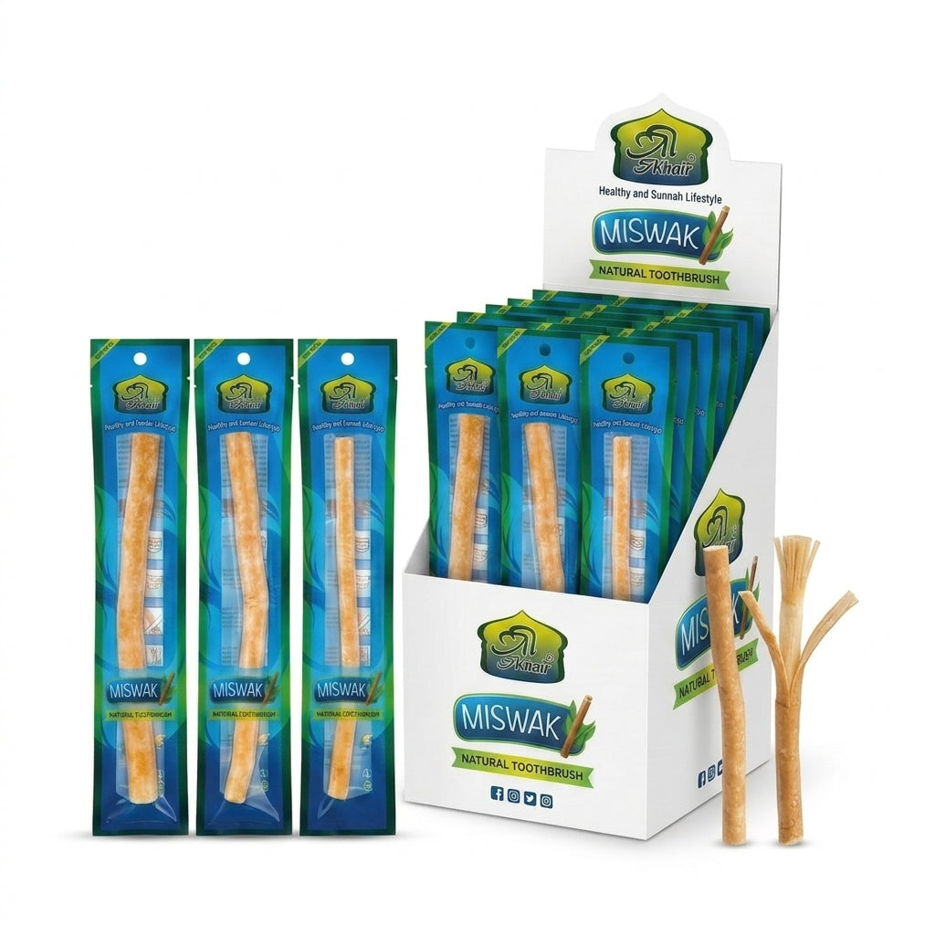 Natural Miswak Toothbrush Stick - Organic Peelu Siwak - 8"