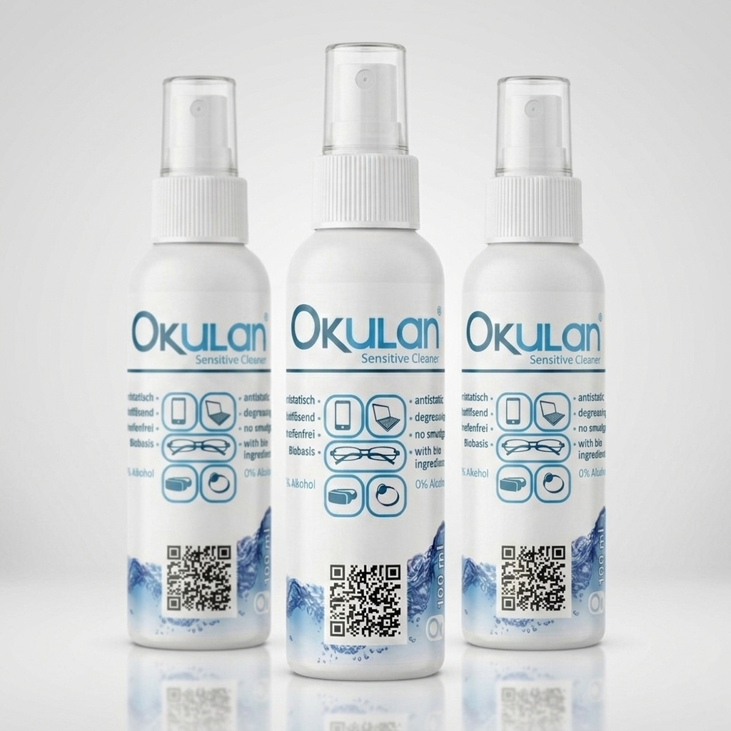 OKULAN Sensitive Bio Lens Cleaner Spray - Zero Alcohol - 100ml x 3