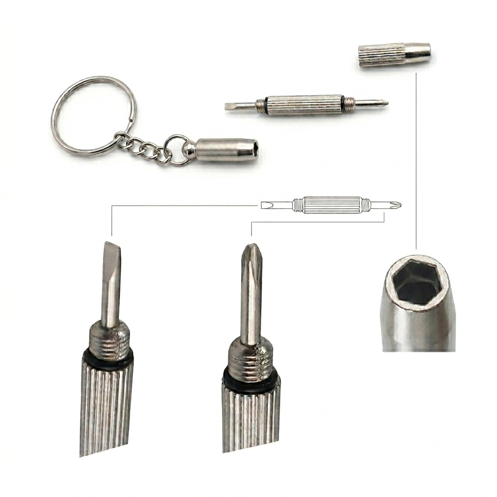 3 in 1 Mini Screwdriver keychain